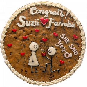 كوكي كيك تهنئة للزواج