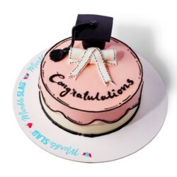 Pink Graduation Cake